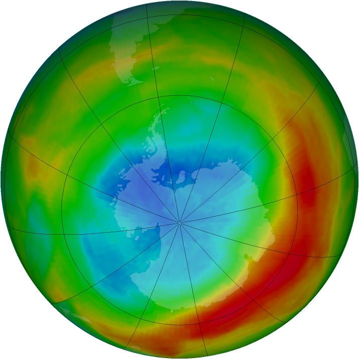 Antarctic ozone map for 26 September 1981